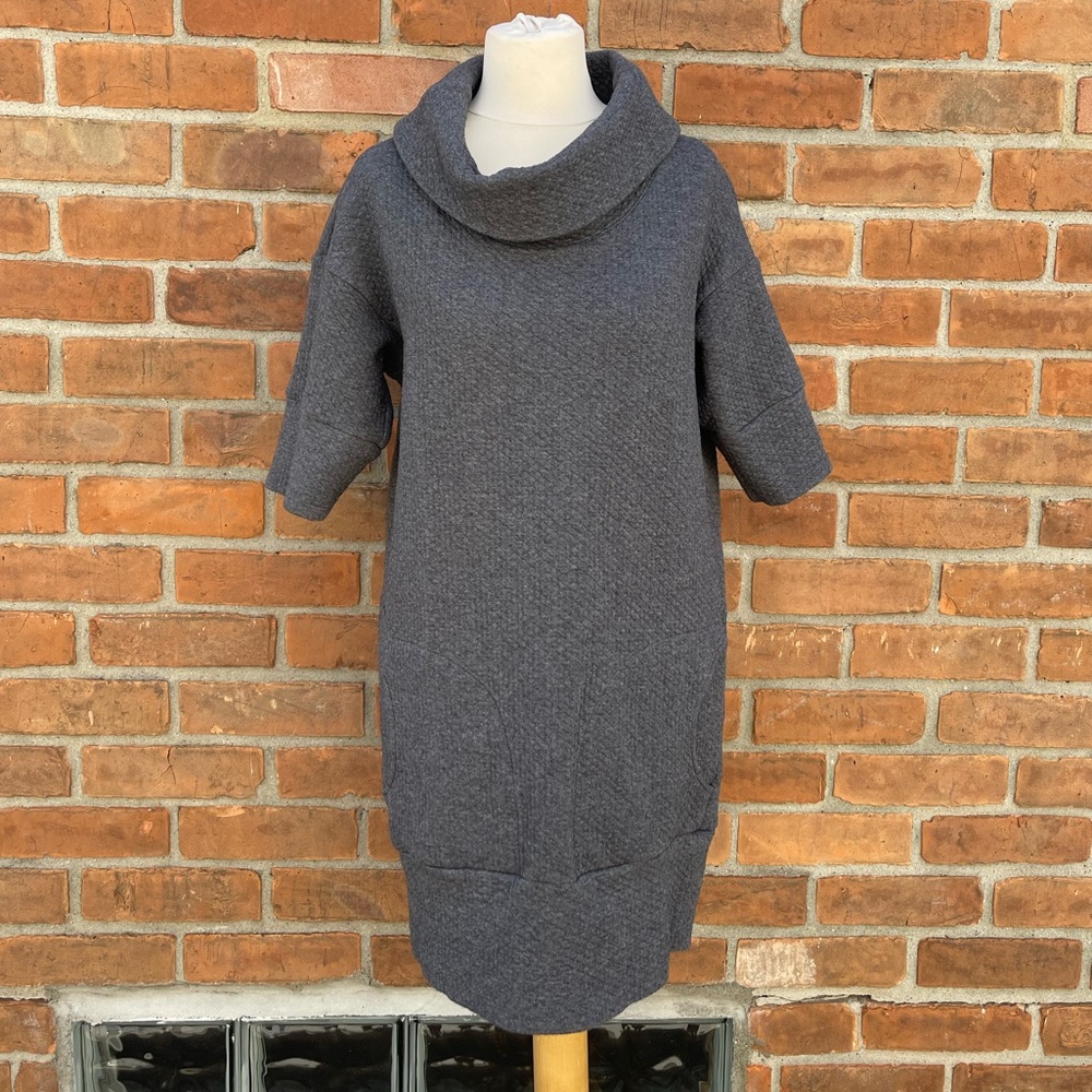 Lacoste Cowl Neck Sweatshirt Dress